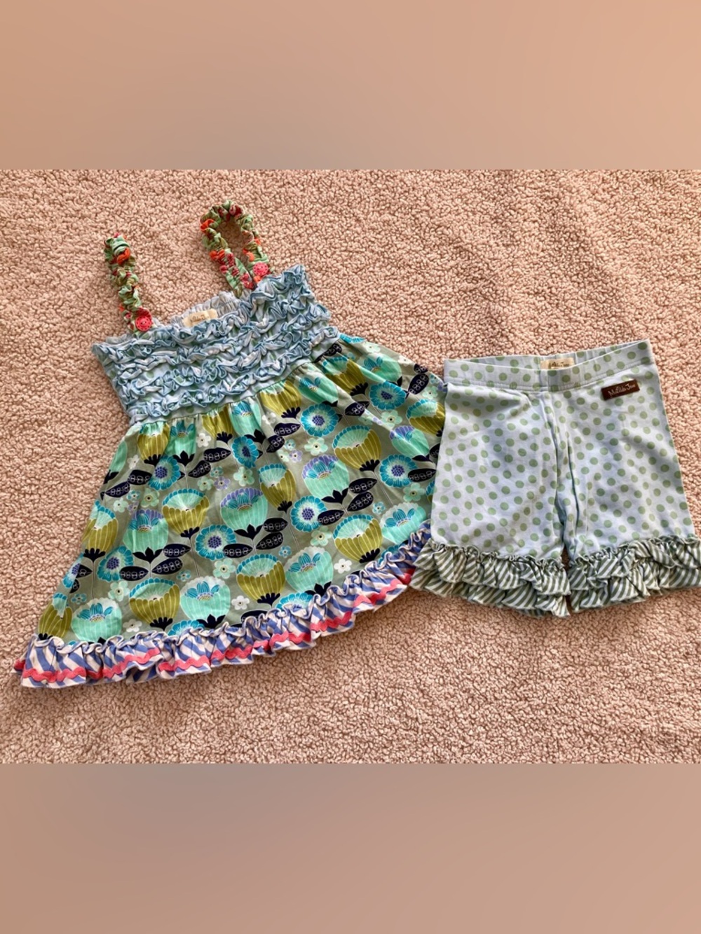Matilda Jane Light Blue Floral & Polka Dot Girls Set